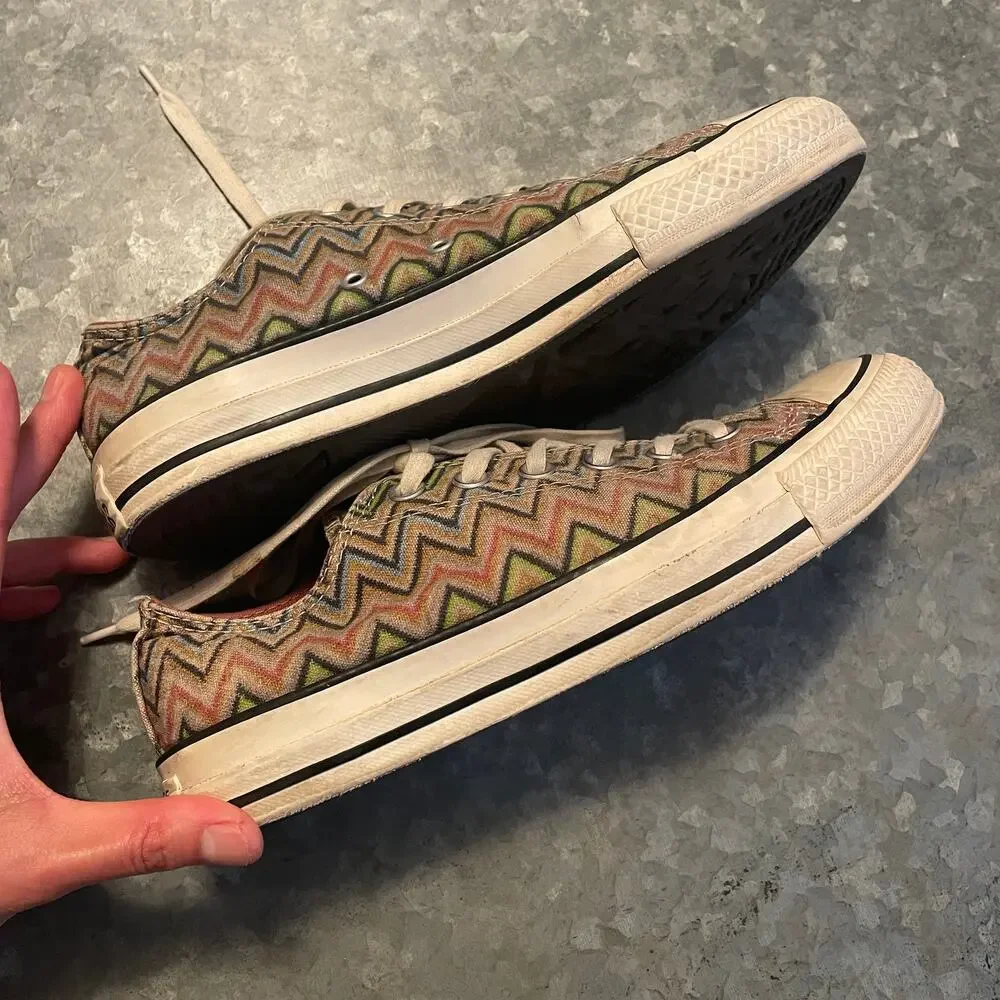 Converse All Star Missoni Zig Zag Pattern Low Top Sneakers Shoes Mens 6 Womens 8